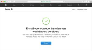 Apple ID wachtwoord vergeten reset MacBook